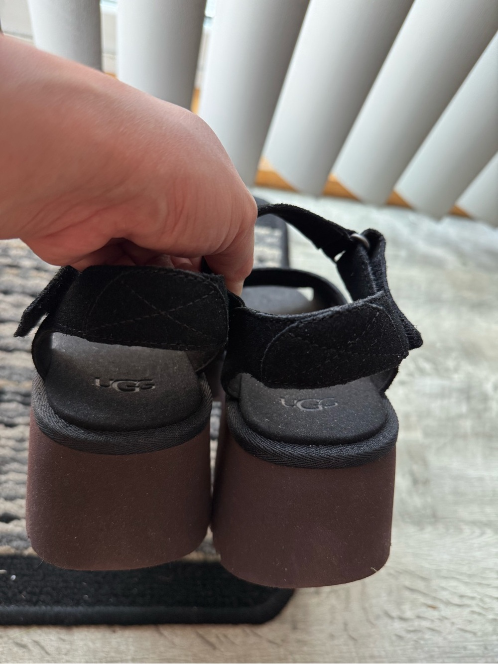 UGG New Heights Ankle Strap Heeled Platform Sandals - Picture 2 of 12